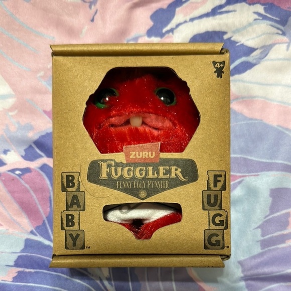 Fuggler New Baby Fugg Red Fuzzy Monster Stuffed Animal - Picture 5 of 5